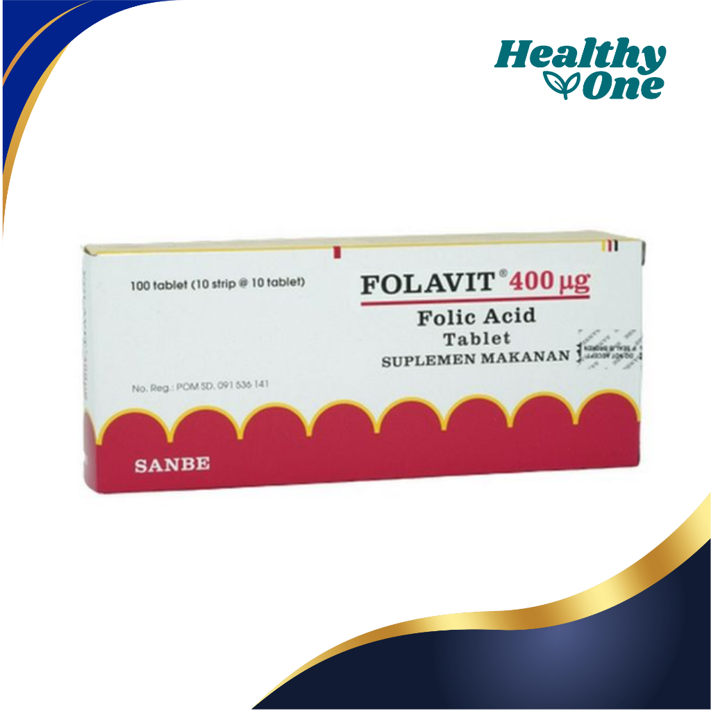 FOLAVIT 400MG 1 STRIP 10 TABLET ( Folic Acid 400 mcg )