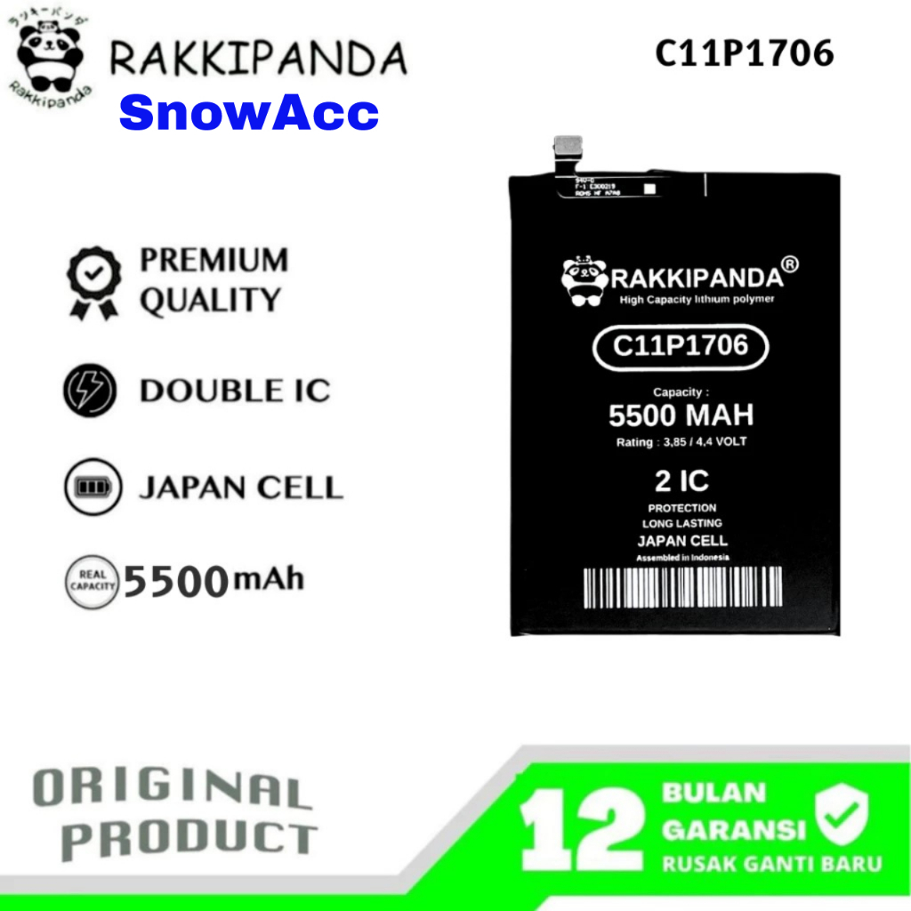 Rakkipanda Baterai Asus Zenfone Max Pro M1 / Zenfone Max Pro M2 Kode Battery C11P1706