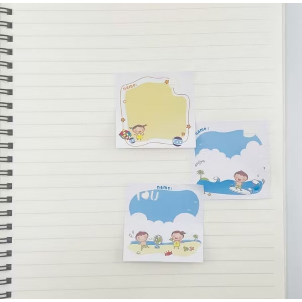 Sticky Notes Bazic Stiker Label Nama Fancy