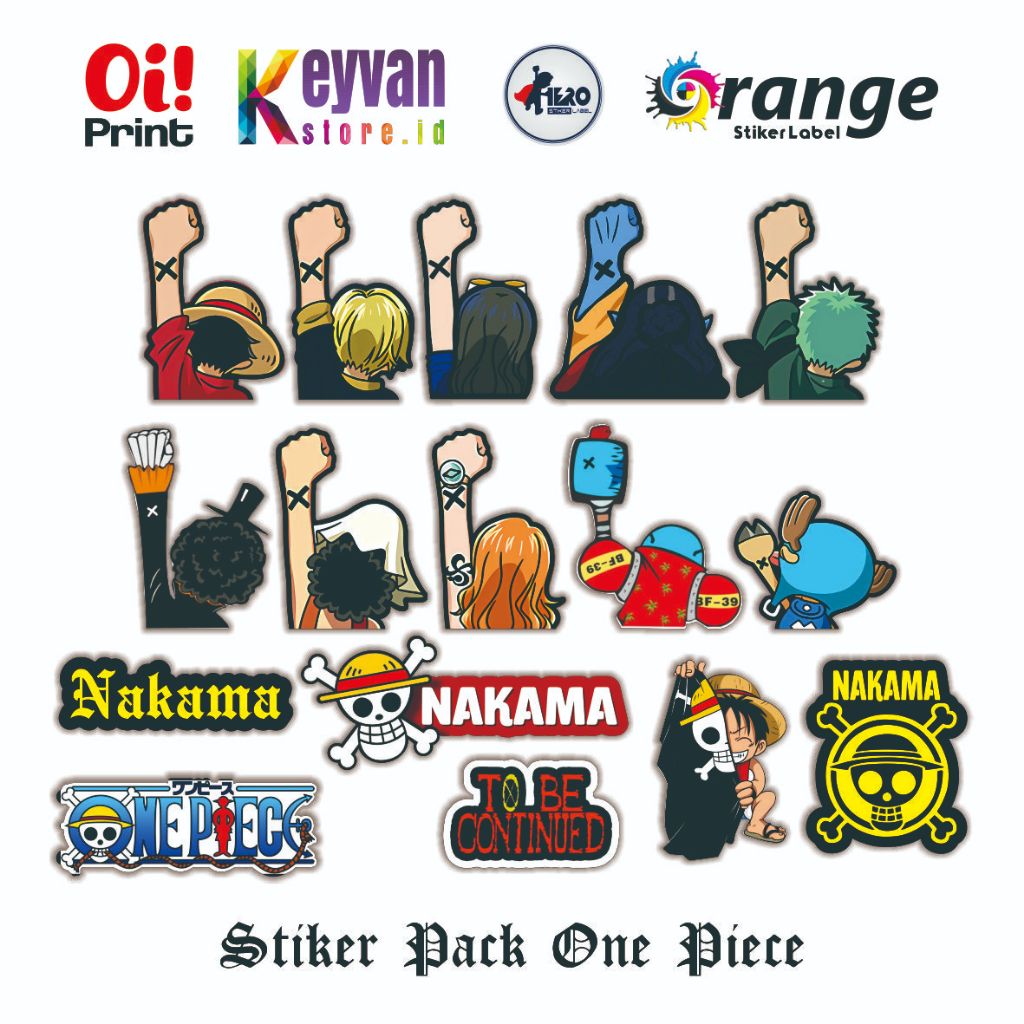 Stiker Anime One Piece Luffy Anti Air Pack || Stiker One Piece Luffy Diecut Aesthetic Pack