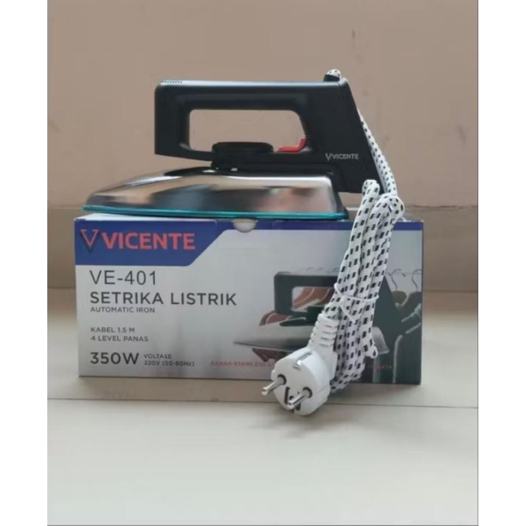Setrika VE 401 Vicente setrika listrik hemat listrik - setrika listrik anti lengket - setrika listri
