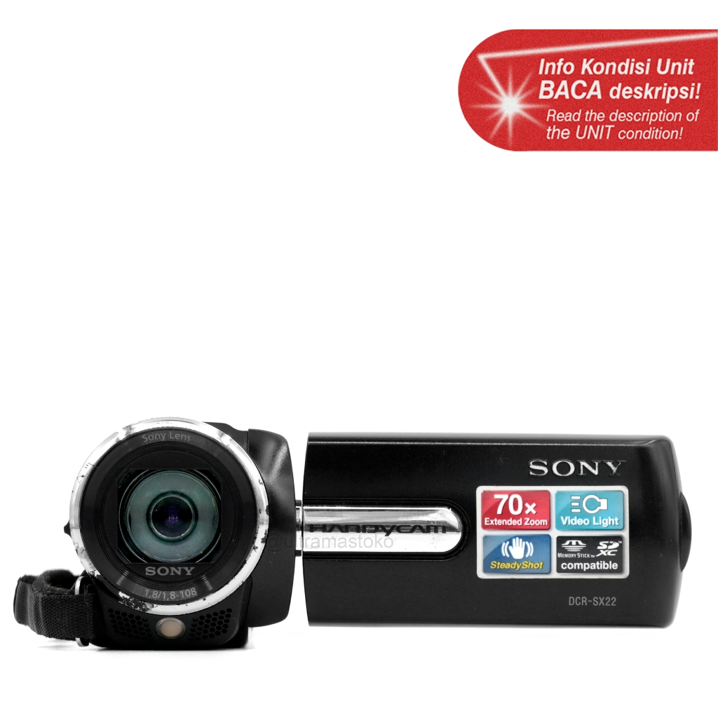 Kamera Video SONY Handycam DCR-SX22 (Hitam) - Camcorder
