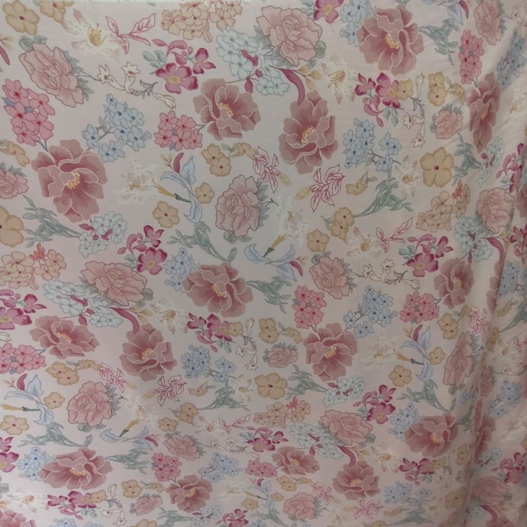 KAIN RAYON VISCOSE PREMIUM MOTIF BUNGA - KAIN RAYON MOTIF KEMBANG HARGA/0,5M