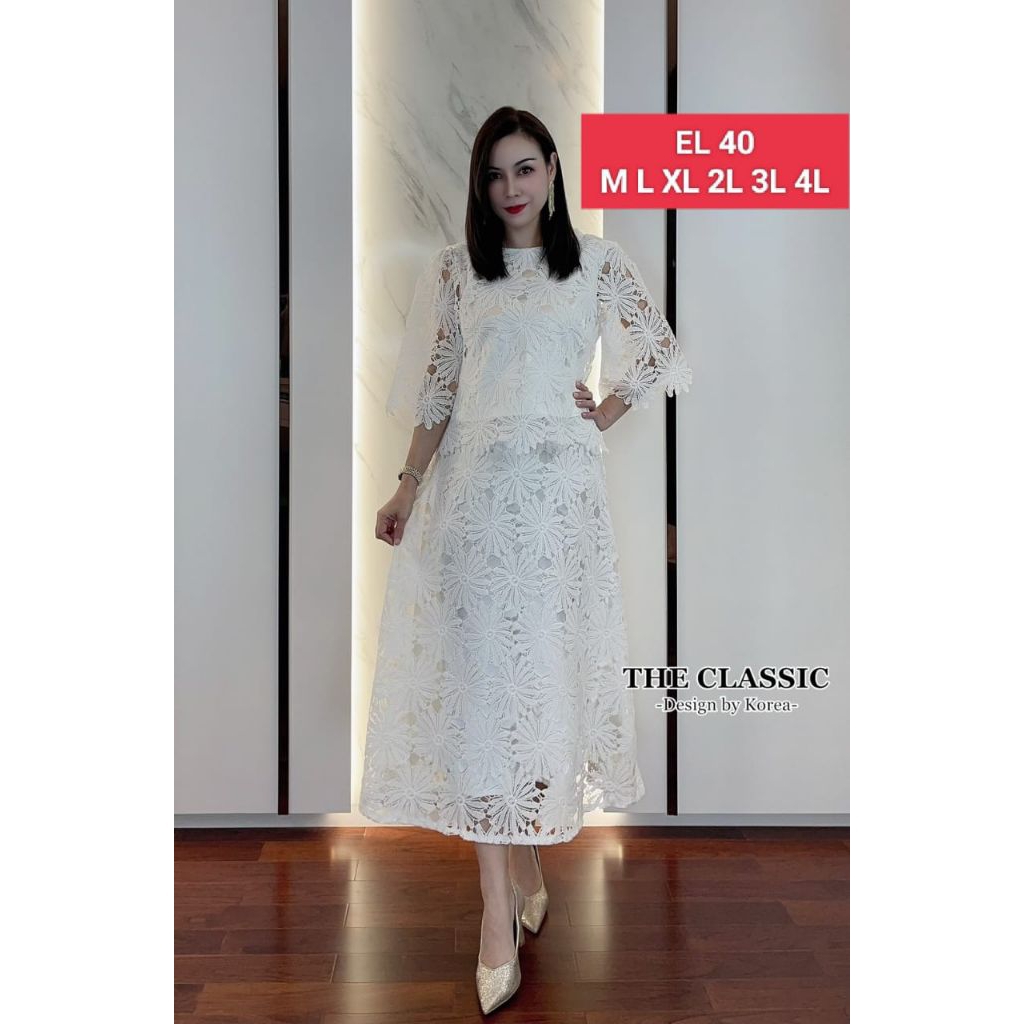 Dress full brokat import by the classic premium
