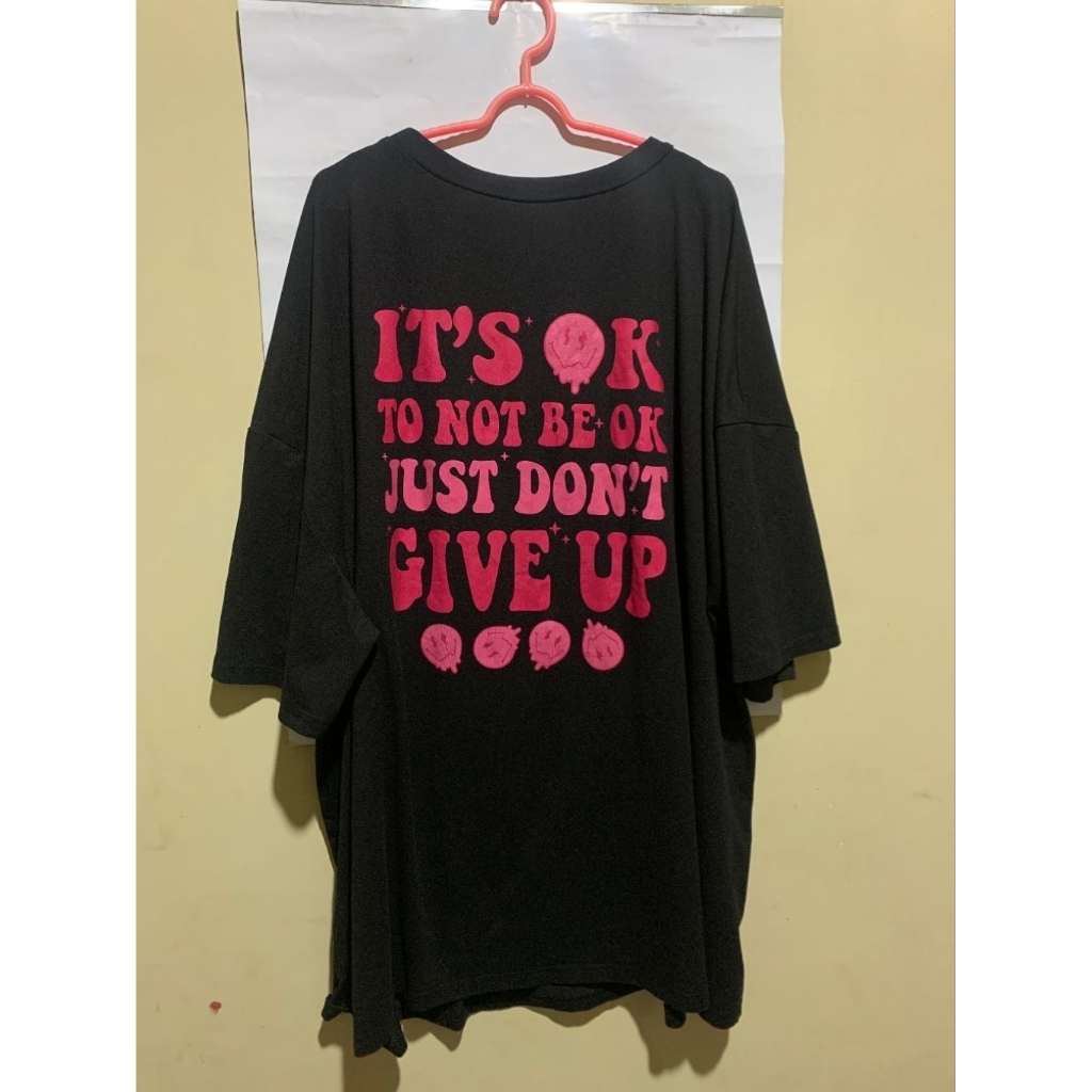 Kaos Hitam Oversize Jumbo It's OK