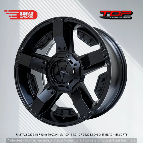 velg offroad palang bintang ring 18 black | pelek untuk xtrail rush terios hsr rasta 2 r18