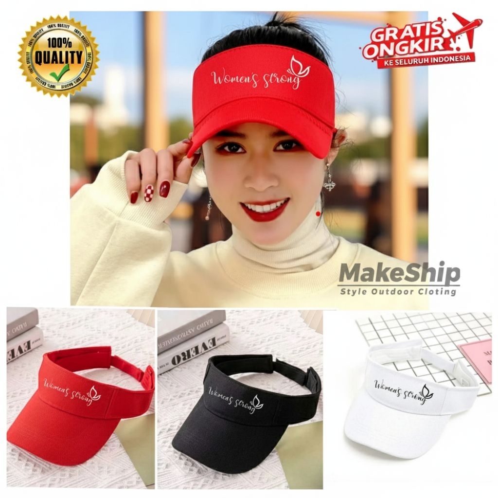 Topi Golf Senam Jumba Wanita Hijab Olahraga Women'S Strong Outdoor