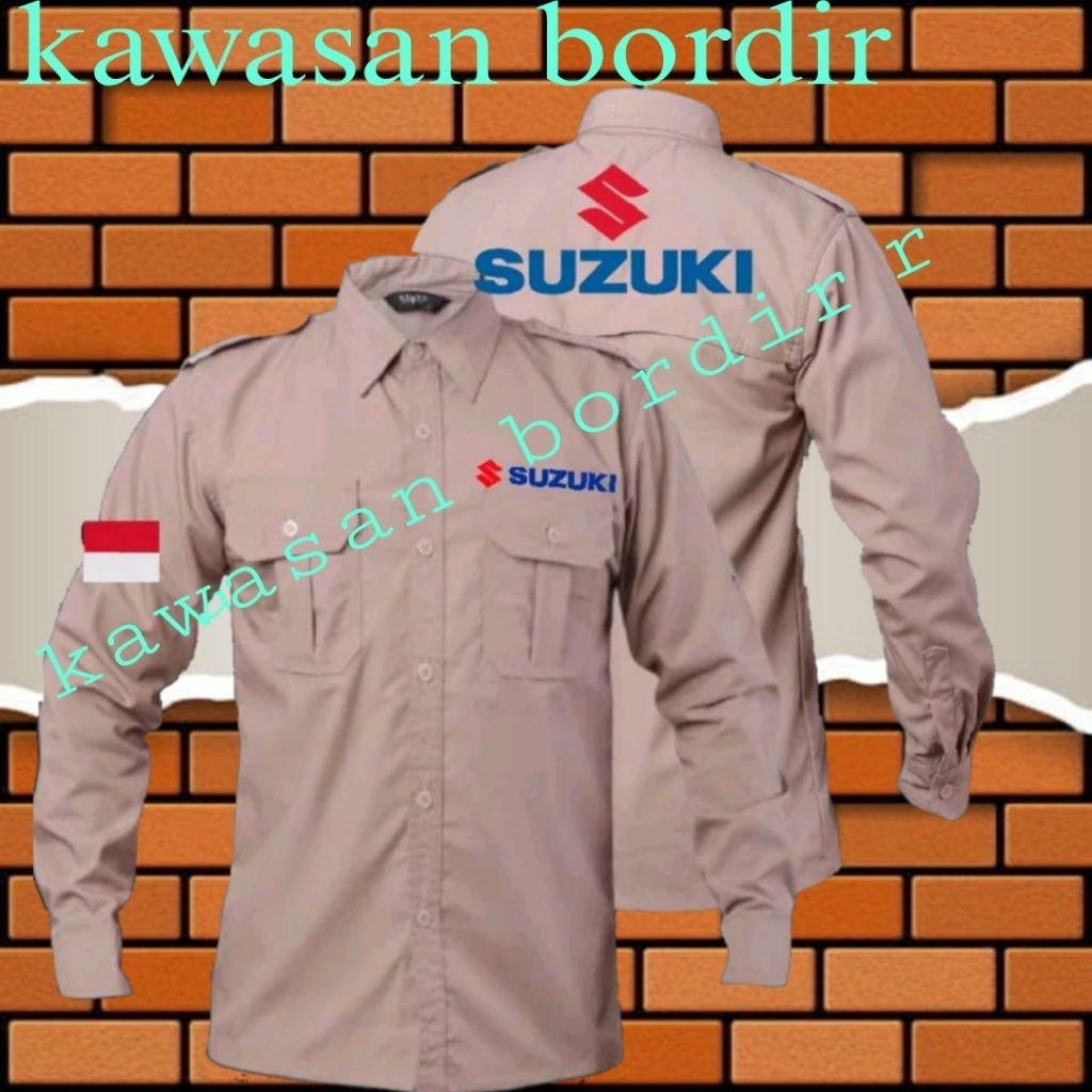 Terbaru kemeja Suzuki baju Suzuki pdh Suzuki seragam Suzuki kemeja kerja Suzuki full bordir..