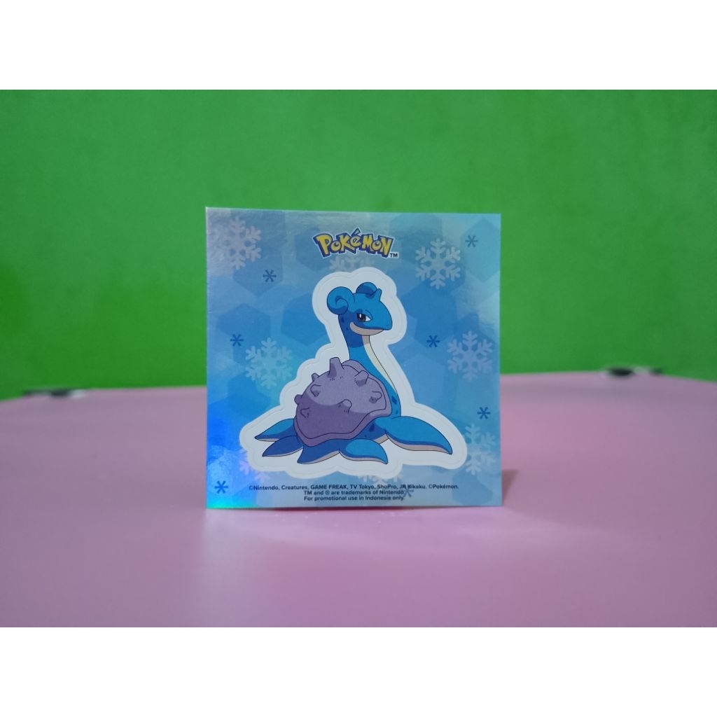 Stiker / Sticker MILKITA x POKEMON - LAPRAS - Nintendo New Murah Retro Vintage Rare Koleksi Mainan A