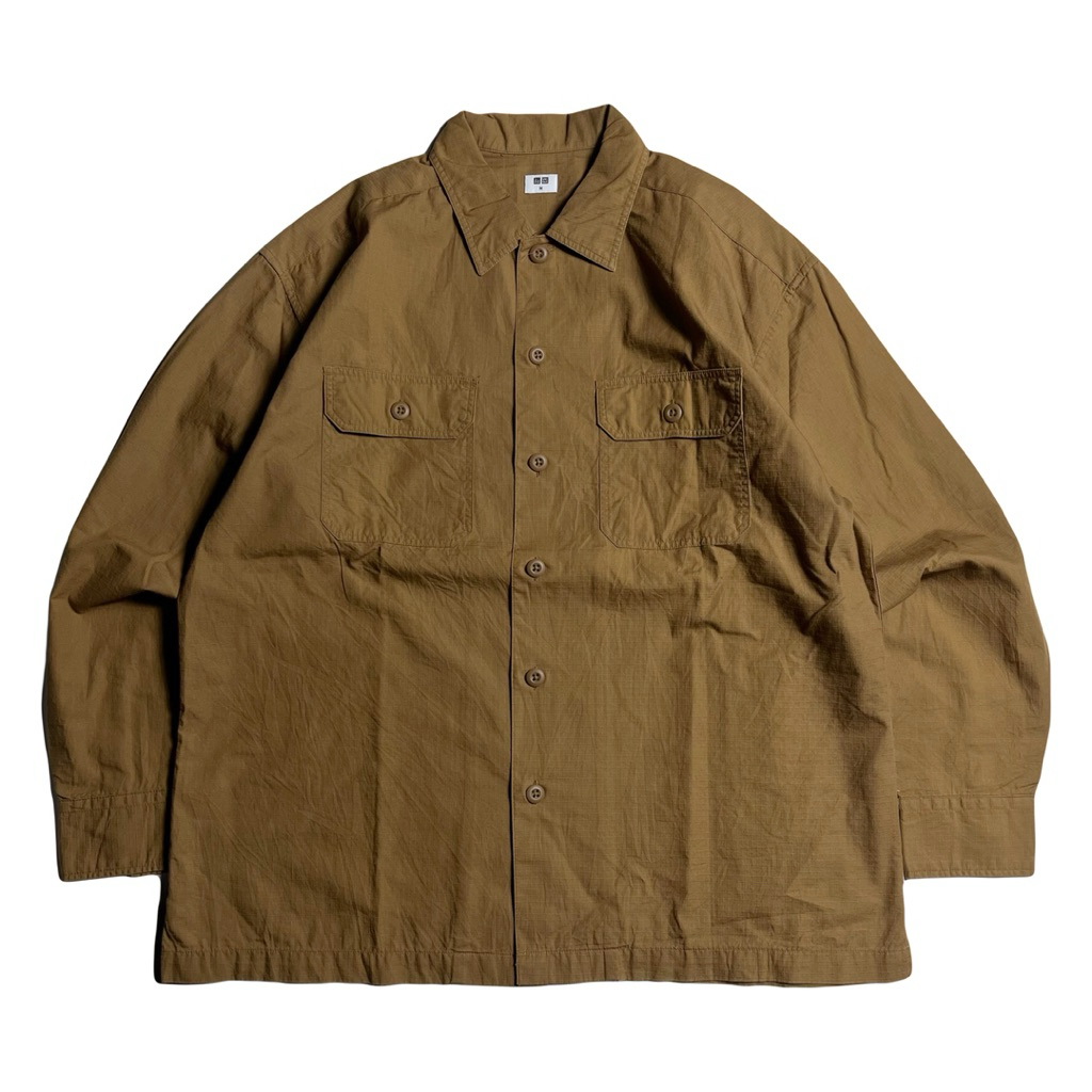 Uniqlo Ripstop Workshirt Brown