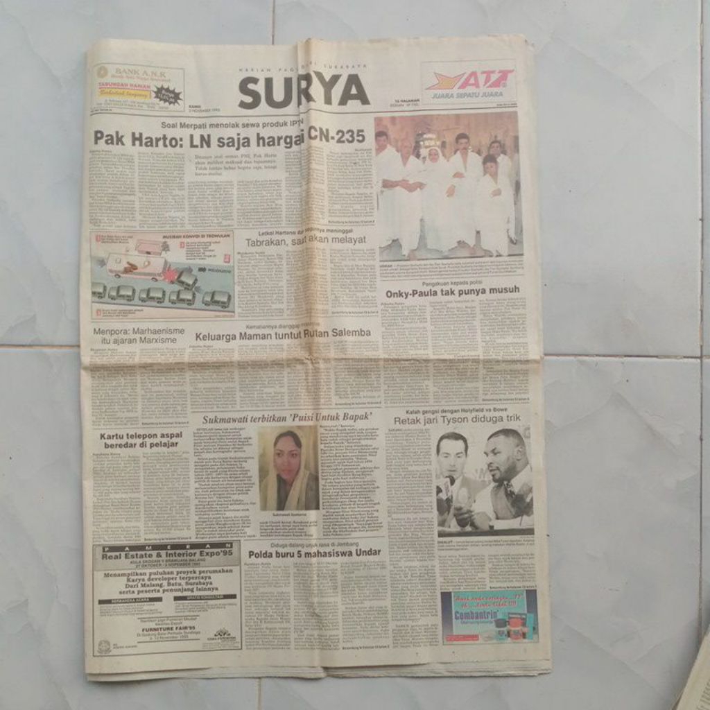 Koran Surya jadul 2 November 1995
