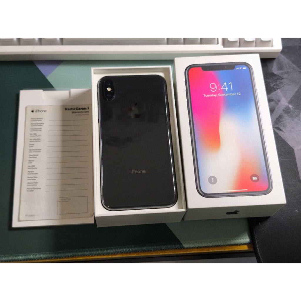 iPhone X 256 GB Space Grey bekas mulus
