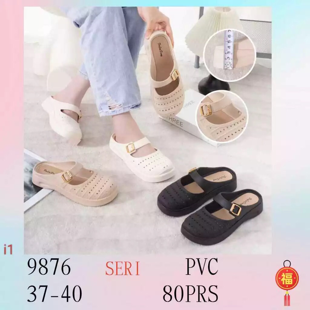 sandal wanita terbaru /sendal selop jelly FLD 9876/ sendal karet import
