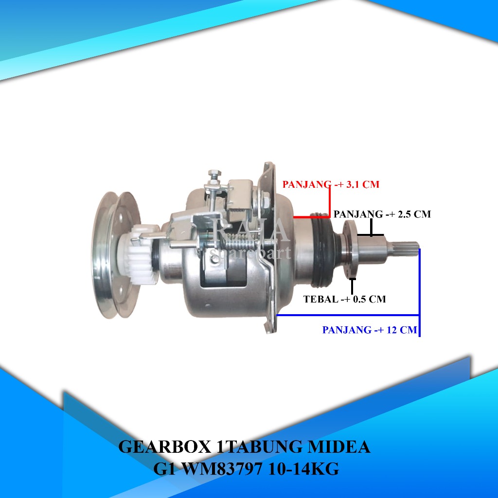 GEARBOX MIDEA GEAR 1 GIGI 11Z / G1TMD GEARBOX MESIN CUCI 1 TABUNG