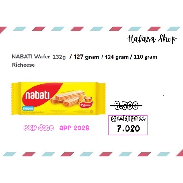 NABATI Wafer Richeese 132 gram / 127 gram / 124 gram / 110 gram - Richeese Keju