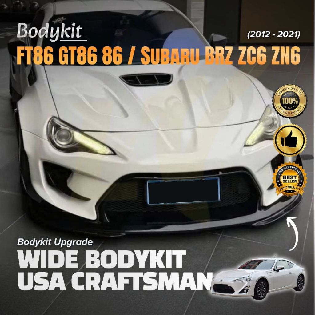 TOYOTA FT86 GT86 86 / SUBARU BRZ ZC6 ZN6 (2012 - 2021) - WIDE BODYKIT, ENGINE HOOD, DUCKTAIL, FRONT 