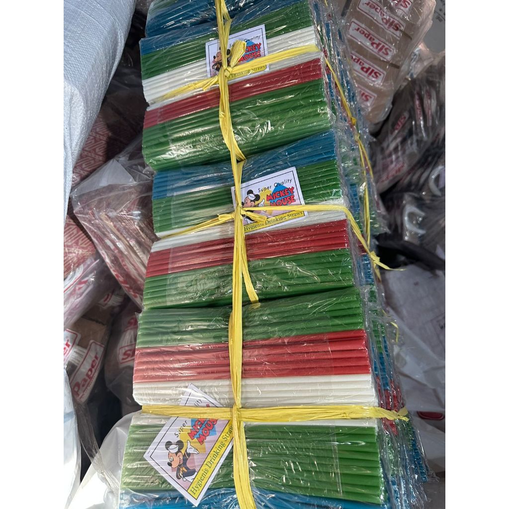 MURAH Sedotan Plastik Pelangi Warna Warni/ Sedotan Es Warna