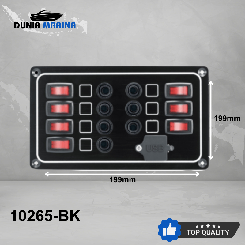 10265-BK_Saklar Switch Panel Saklar 8 Gang