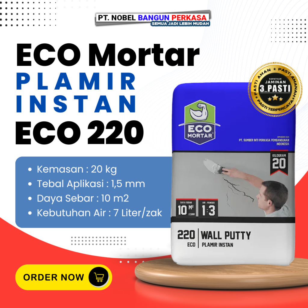 Semen Mortar "Eco Mortar Plamir Instan 20kg ECO 220"