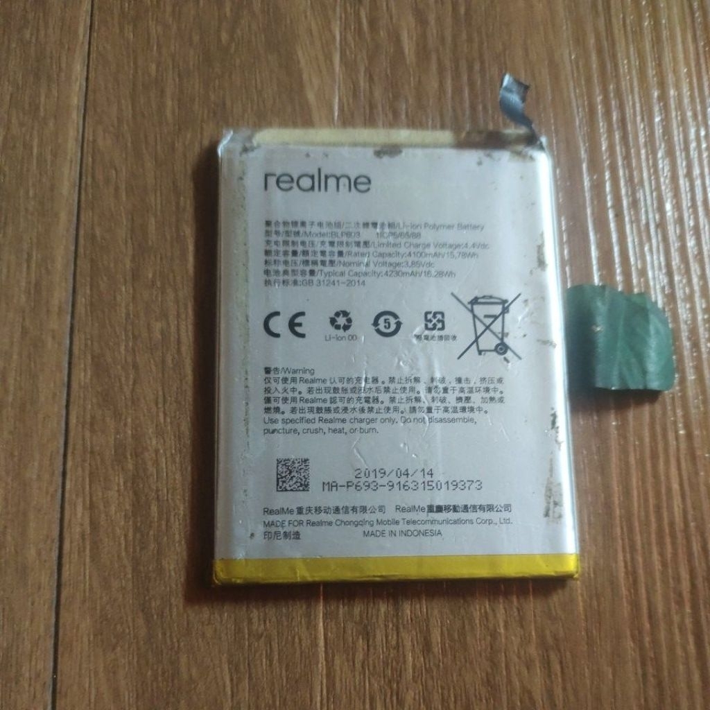 Batre realme 3 blp693 ORI pabrik copotan.