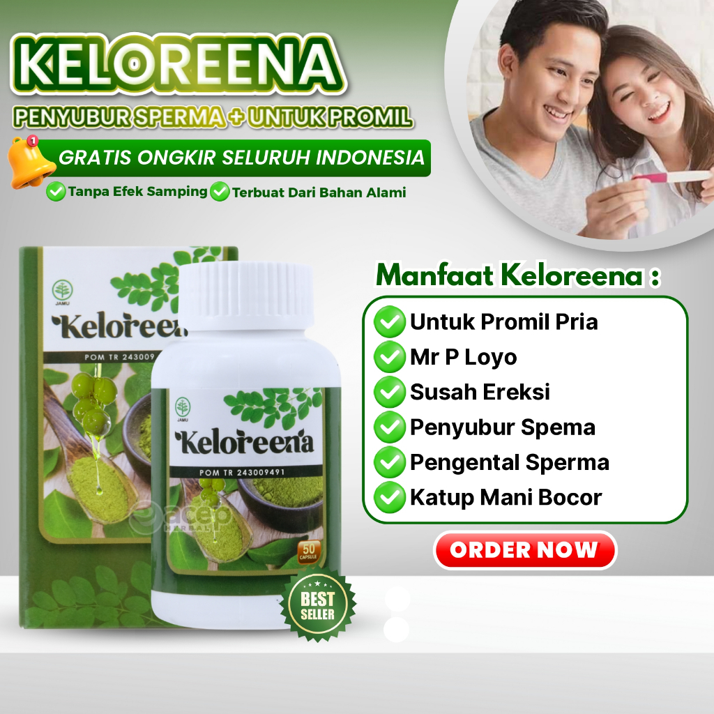 Keloreena Obat Herbal Promil Pria Membantu Penyubur Sperma Pengental Sperma MR P Loyo Susah Ereksi