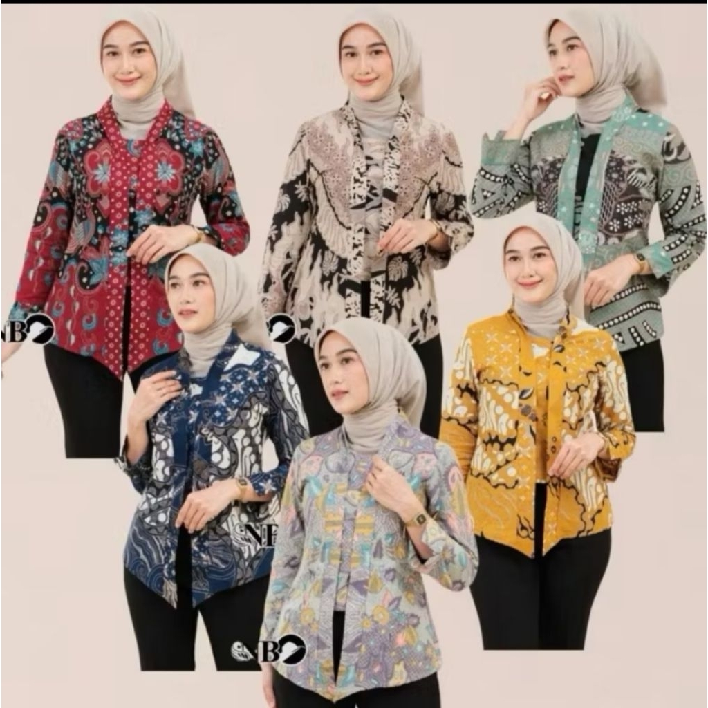 Ziyan Kebaya Batik Wanita Modern Baju seragam Kantor & Kuliah