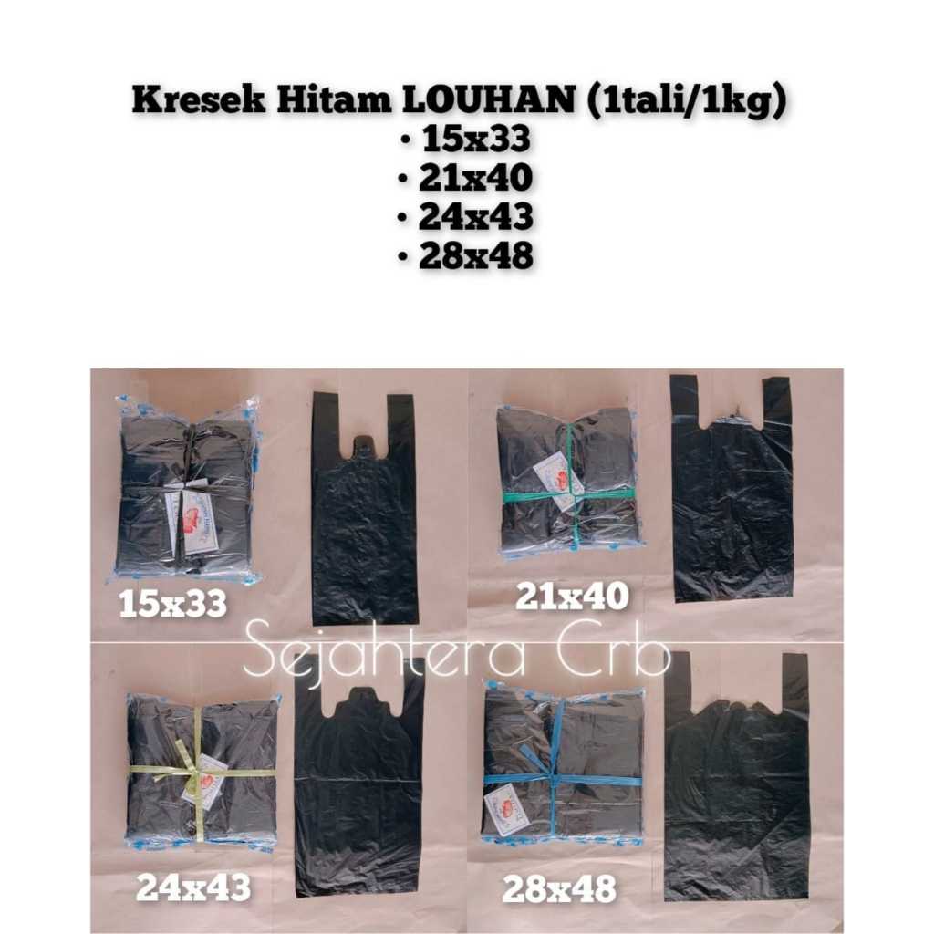 Plastik Kresek Hitam kiloan Kecil Sedang Besar || Plastik Kresek Hitam kiloan Ukuran Lengkap
