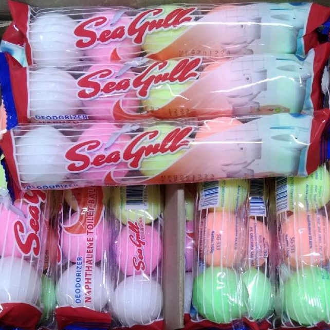 Kamper Bola Seagull/Pak Isi 5 Bola Warna Campur