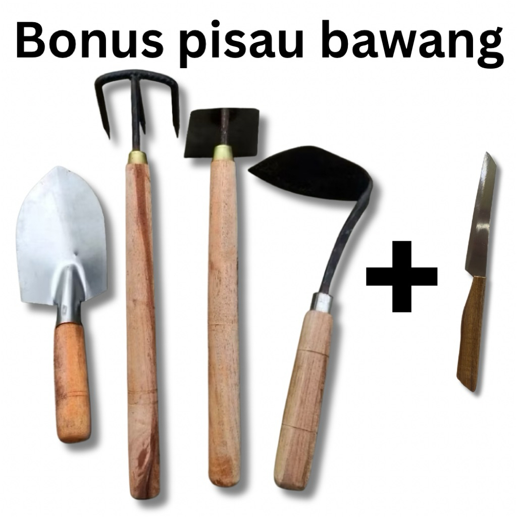 Paket berkebun 4 pcs cangkul mini garuk mini koret rumput sekop taman murah garden tools Terbaik