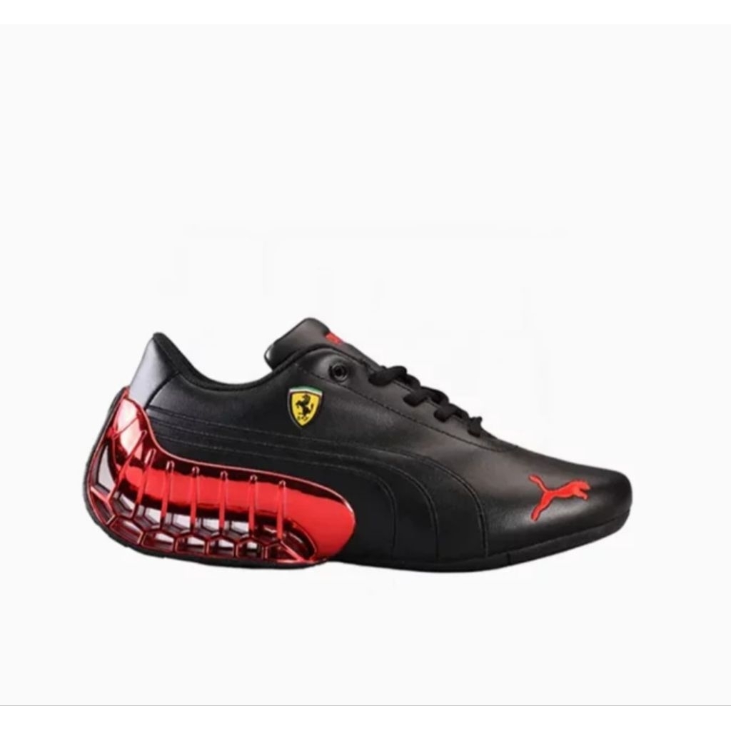 Sepatu Puma Ferrari x Roma / Black Red / ter bru