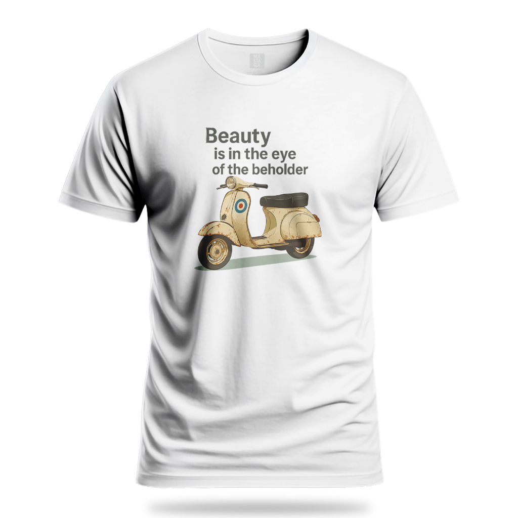 Mastaqa Scooter Cotton Combed 24s - HV 54 | pria vespa retro | Cotton Combed 24s Kaos Pria