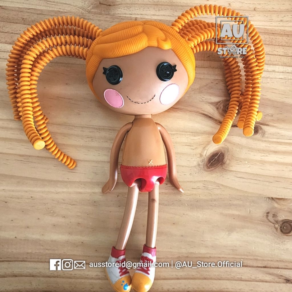 Original MGA 2010 Lalaloopsy Orange Crazy Silly Hair Cute Doll Boneka