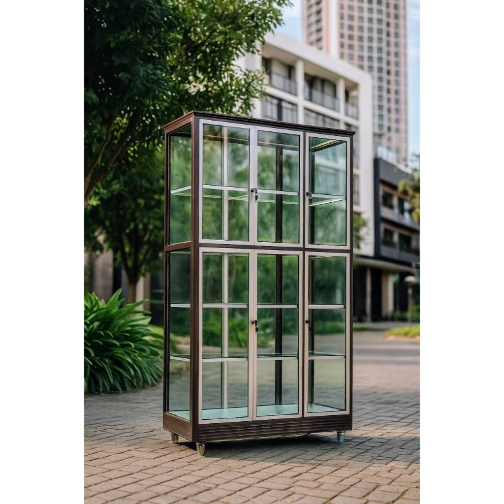 LEMARI DISPLAY HIAS FULL KACA