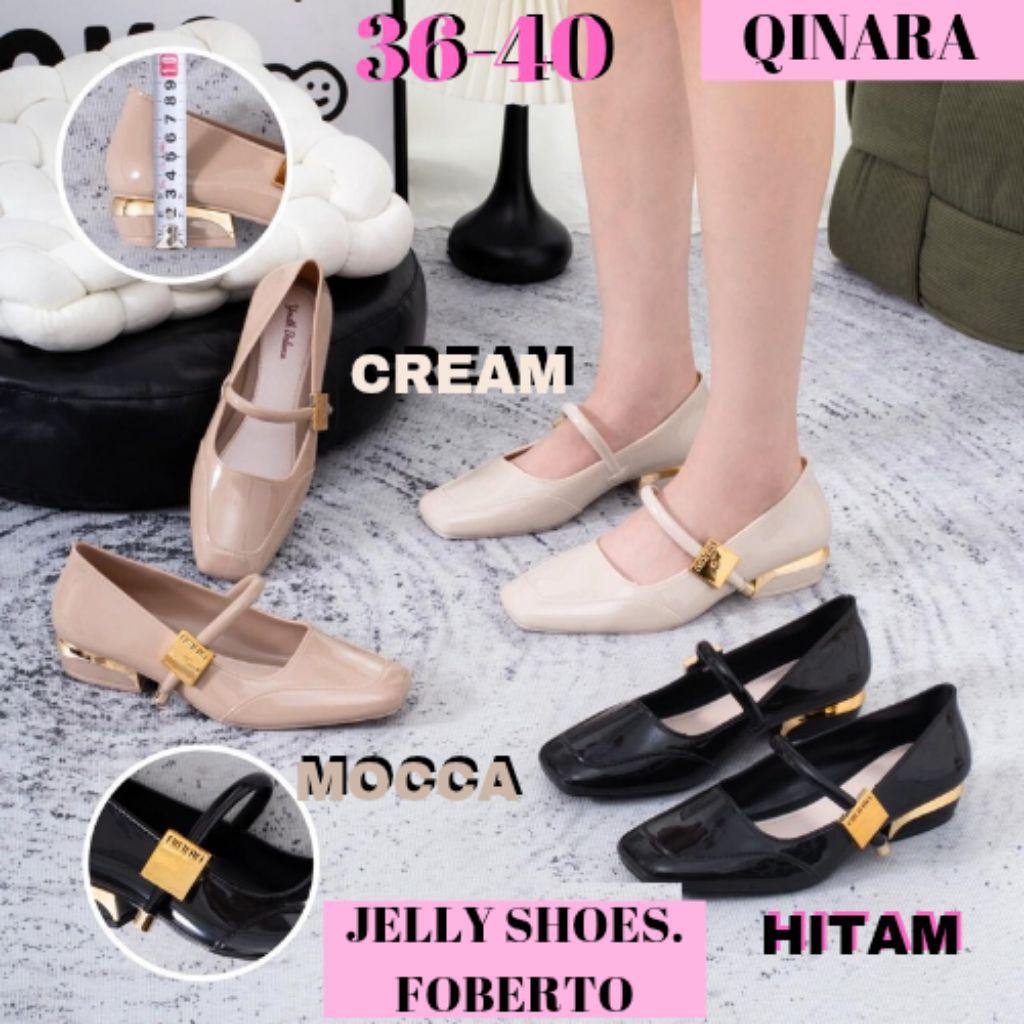 (COD)SPATU SEPATU JELLY SHOES JELLYSHOES PANSUS KERJA TALI GLOSSY CEWE CEWEK WANITA IMPOR IMPORT KOR