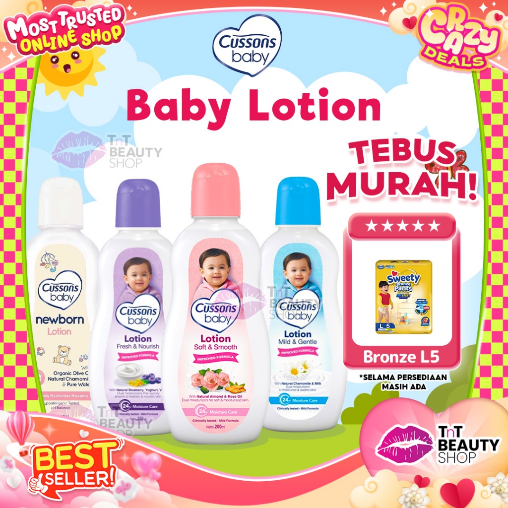 Cussons Baby Lotion 100ml - Losion Bayi l TnT Beauty Shop