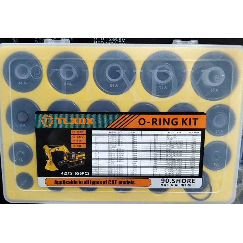 O - RING BOX HY015 (CAT) Transparent/ o-ring/sparepart alat berat / sparepart excavator