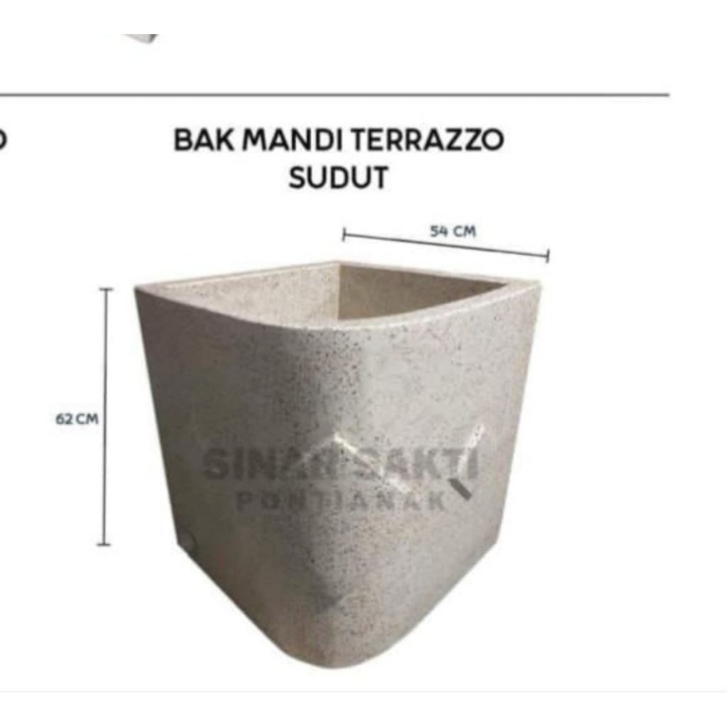Bak Air Terrazo Sudut