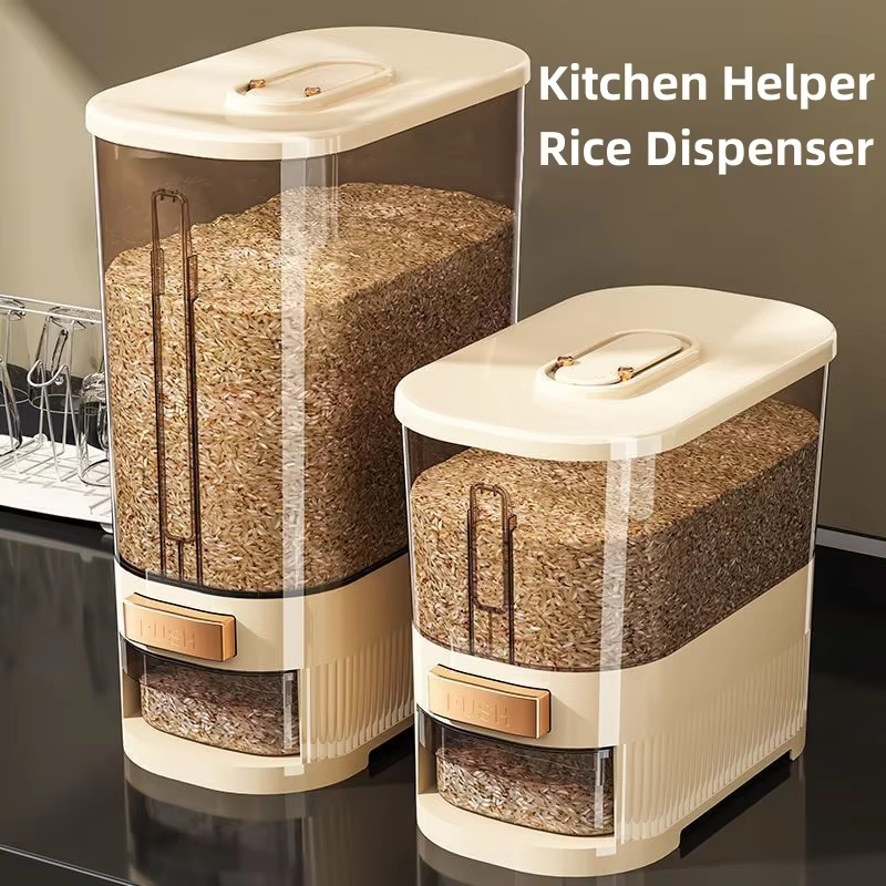 Tempat Penyimpanan Beras Austhetic Dispenser Beras Mewah