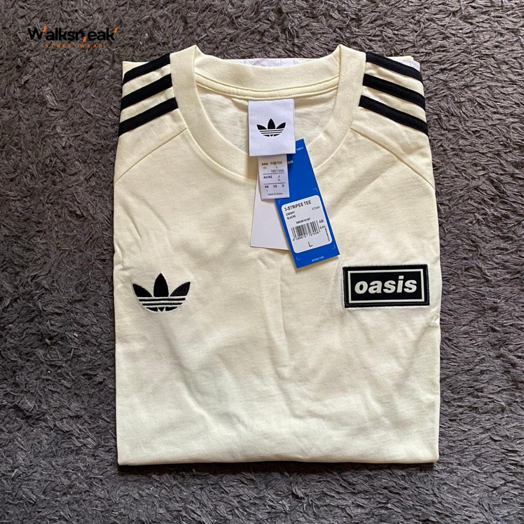 ADIDAS x OASIS 3 STRIPES T-SHIRT BROKEN WHITE