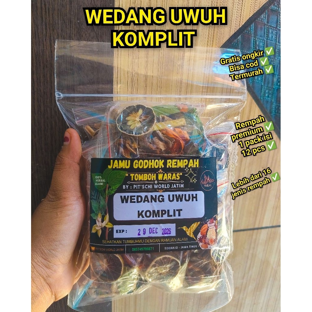 WEDANG UWUH KOMPLIT 15 REMPAH PREMIUM 1 PACK ISI 12 PCS//WEDANG UWUH KOMPLIT PREMIUM 1 PACK//WEDANG 