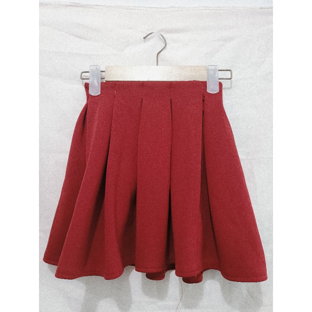 rok pendek anak rok merah anak skirt anak perempuan pl rok scuba anak pl