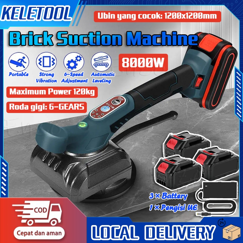8000W Mesin Alat Pemasangan Keramik Alat pasang keramik lantai Getar 120KG Alat Perata Keramik 6 Kec