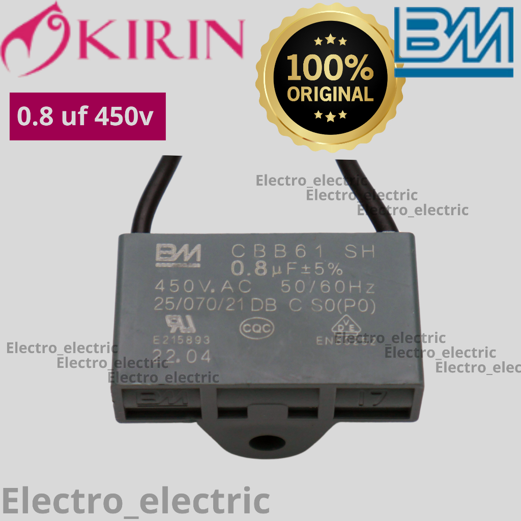 Kapasitor Kipas Angin Kirin BM CBB61 - Capasitor 1,5uf 1uf 0.8uf 1,2uf 1,8uf 2uf 2,2uf 2,5uf - Capas