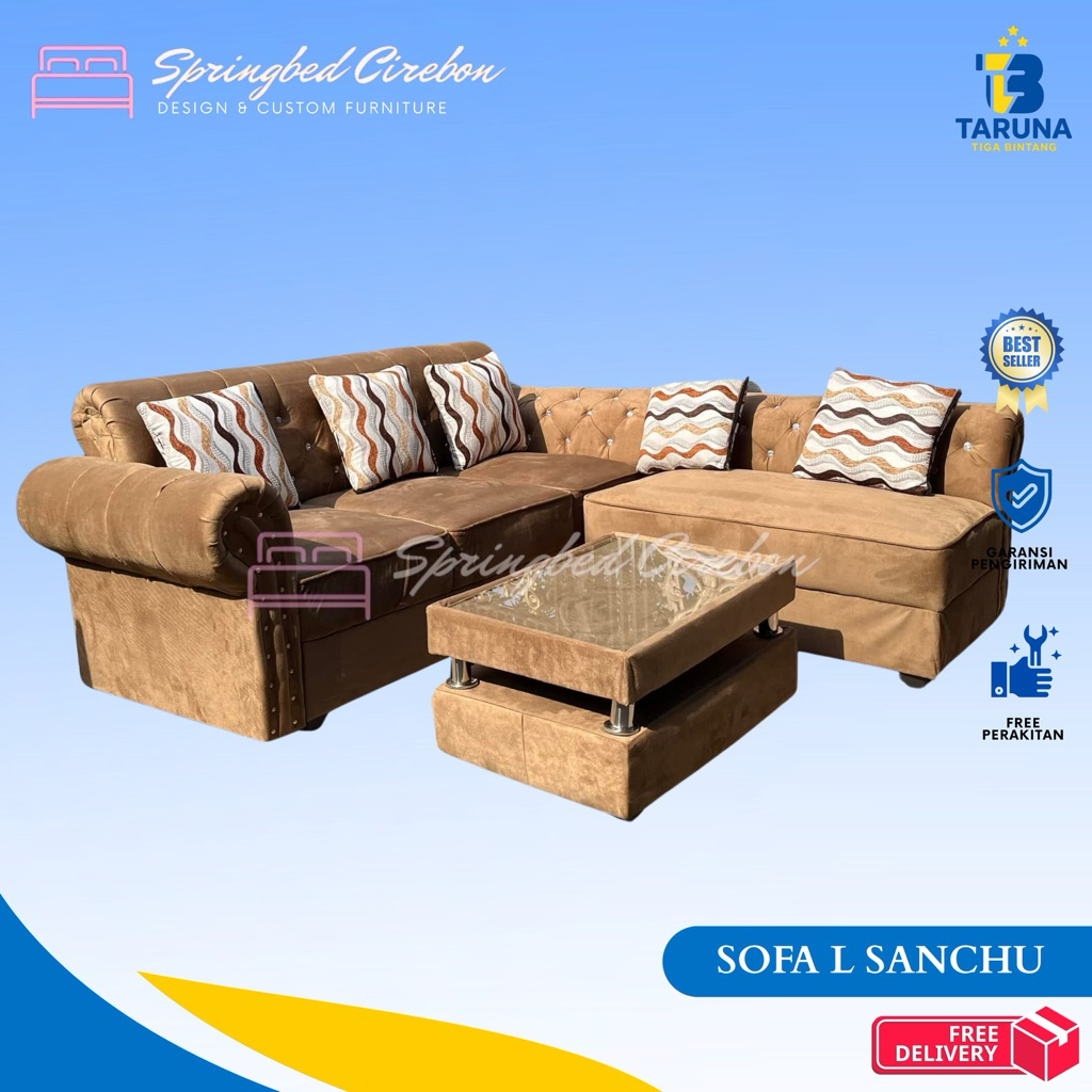 Sofa L Minimalis Modern Termurah Terlaris Cirebon Indramayu Tegal Kuningan Majalengka Brebes