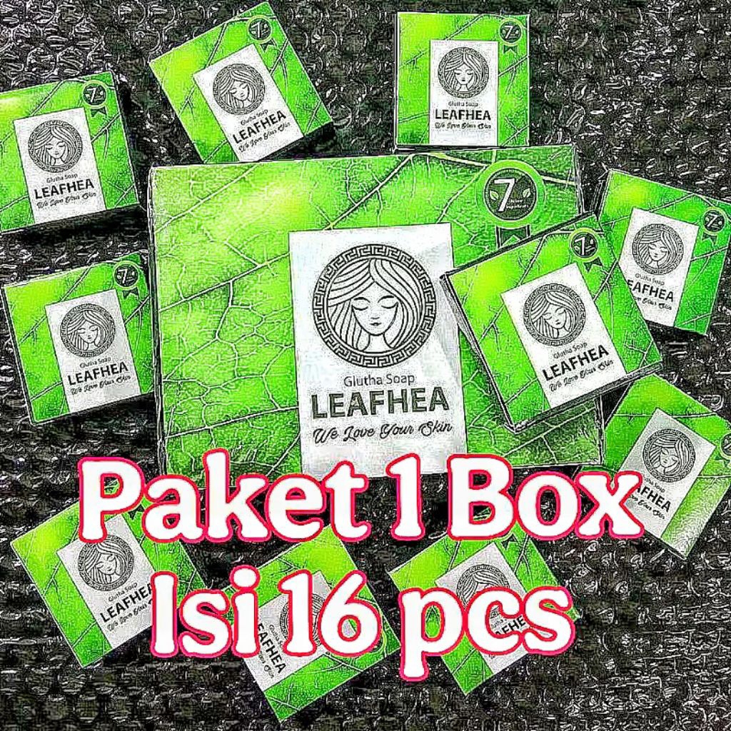 Sabun Gluthatione pemutih wajah & badan | sabun leafhea orginal BPOM | sabun pemutih aman dan alami 