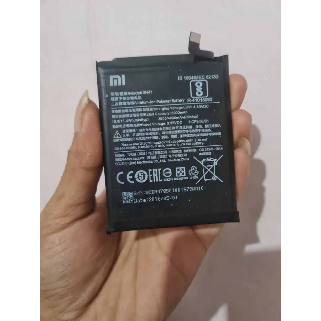 BATRAI BATERAI BATRE BN47 REDMI A2 LITE REDMI 6 PRO ORIGINAL COPOTAN