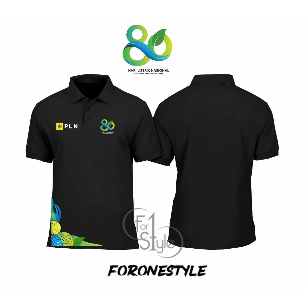 Poloshirt PLN Hari Listrik Nasional 2025 / Kaos Kerah PLN Hari Listrik Nasional Ke 80 Tahun Tersedia