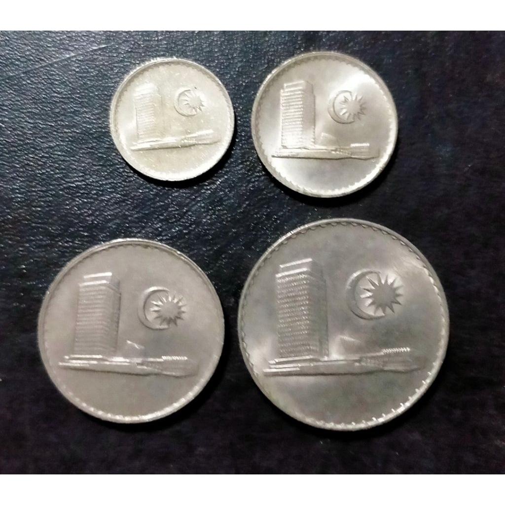 Langka koin malaysia lama seri gedung 5 sen 10 sen 20 sen 50 sen