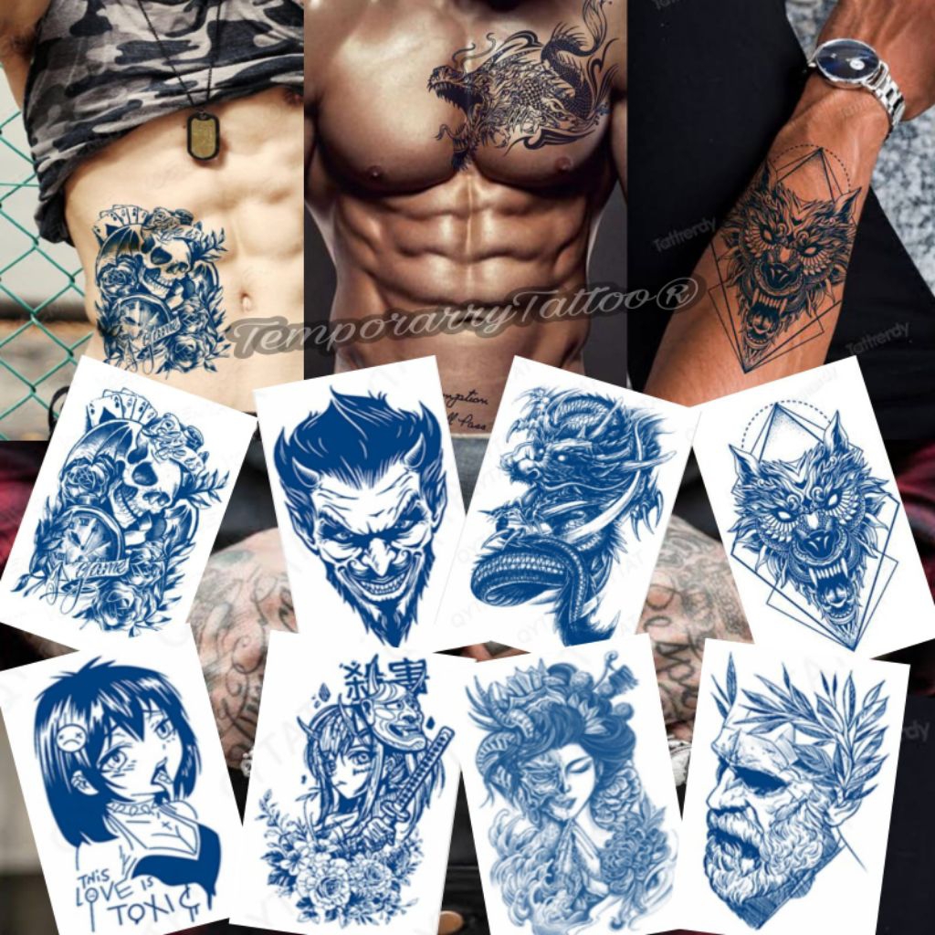 Tatto temporary Semi Permanen Gambar 3D tahan lama