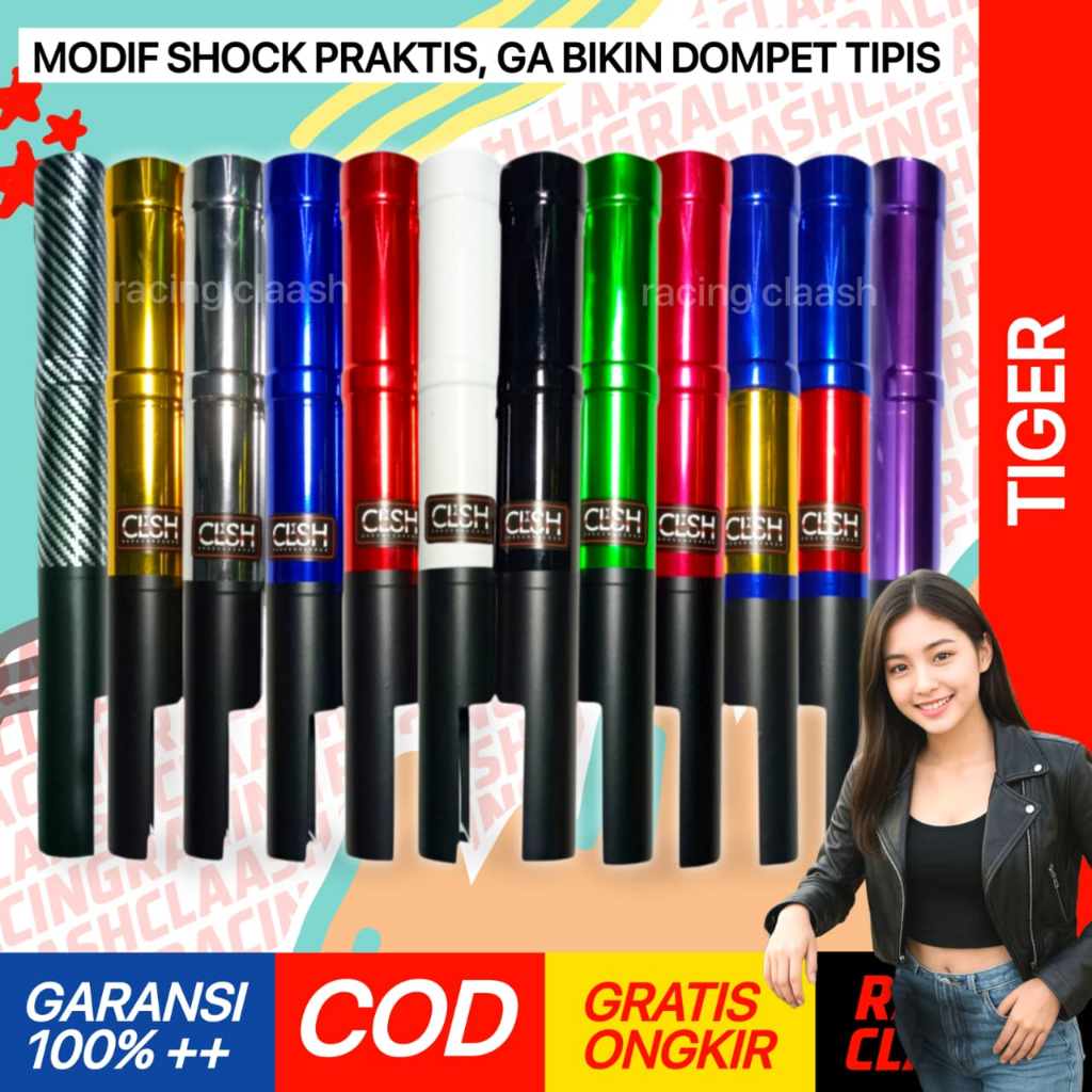 Racing Claash Cover Shock Depan Tiger Cover Shok Skok Sok Tiger Revo Fi Tirev Lama Tilam New Old 4